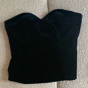 Vintage Carlisle Velvet Sweetheart Tube Top